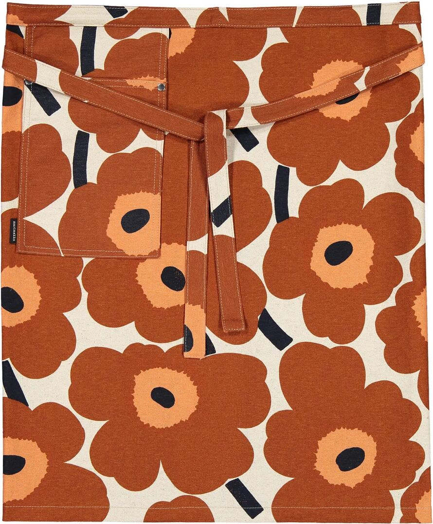 Marimekko Pieni Unikko forkle bomull-lin 62x95 cm Beige-brun