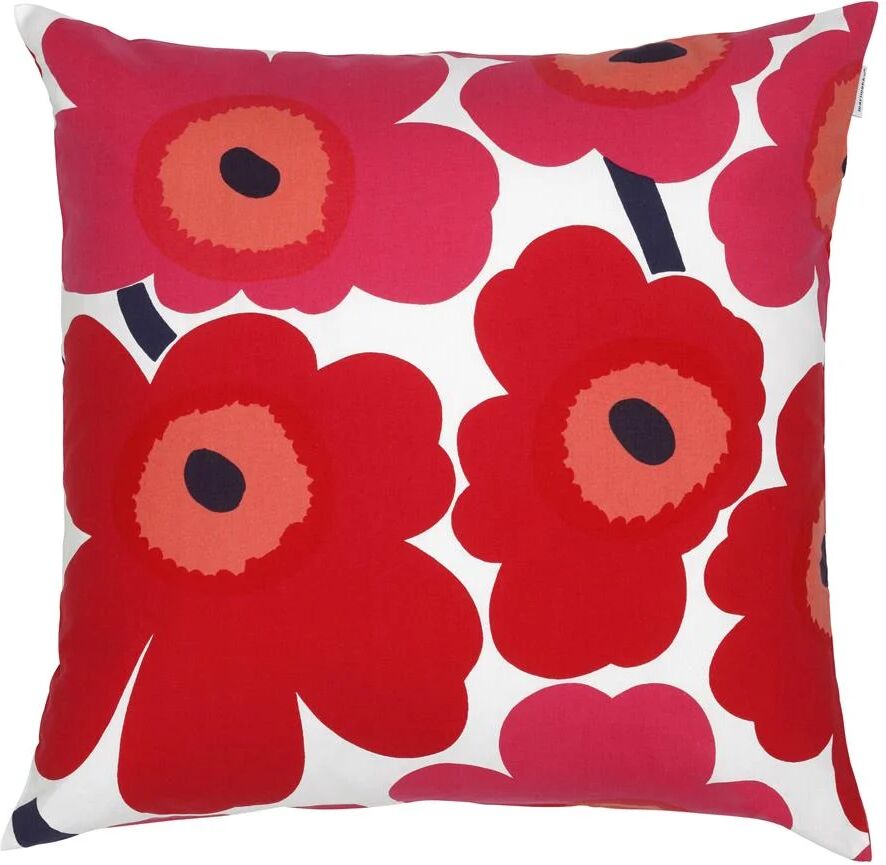 Marimekko Pieni Unikko putevar 50x50 cm rød-marineblå