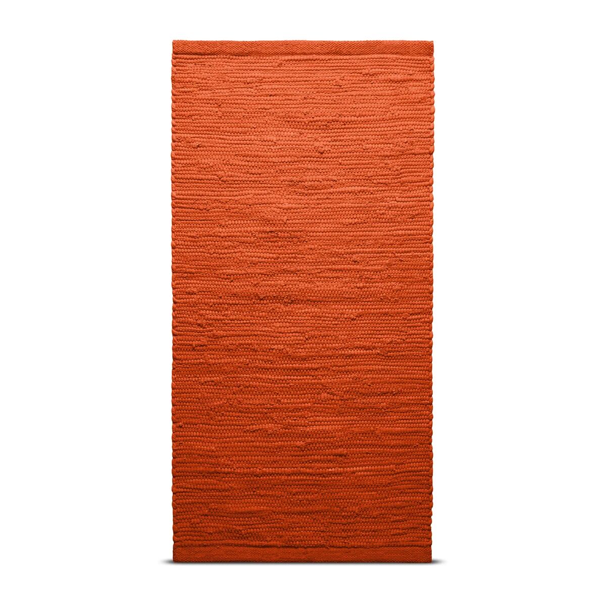 Rug Solid Cotton gulvteppe 75x200 cm Solar oransje (oransje)