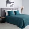 Dekoria Narzuta na łóżko 260x260 Linen emerald - Size: 260 x 260 cm