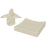 vidaXL Guardanapos de jantar 10 pcs 50x50 cm creme