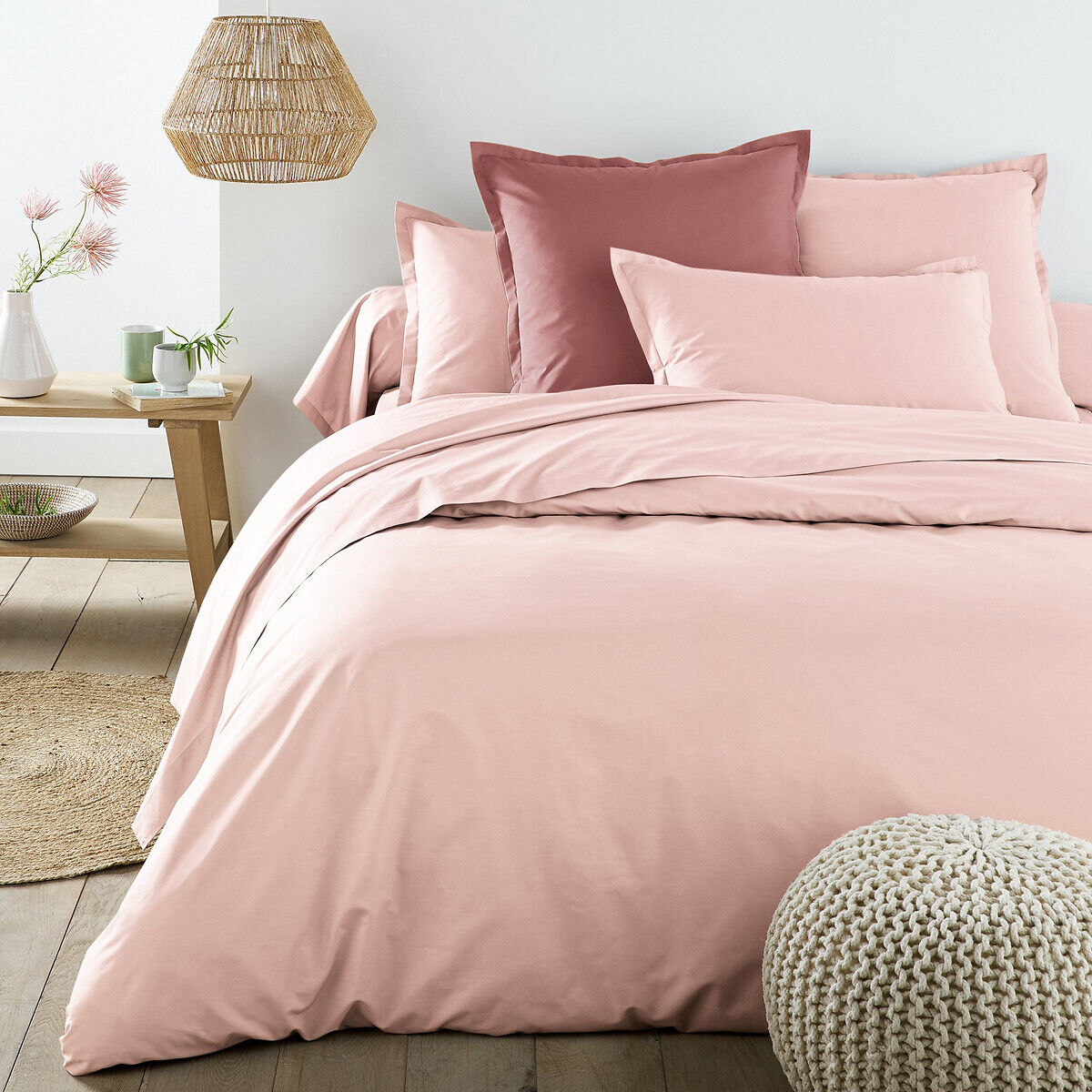 La Redoute Interieurs Fronha de almofada lisa em percal de algodão, Qualidade Best   rosado