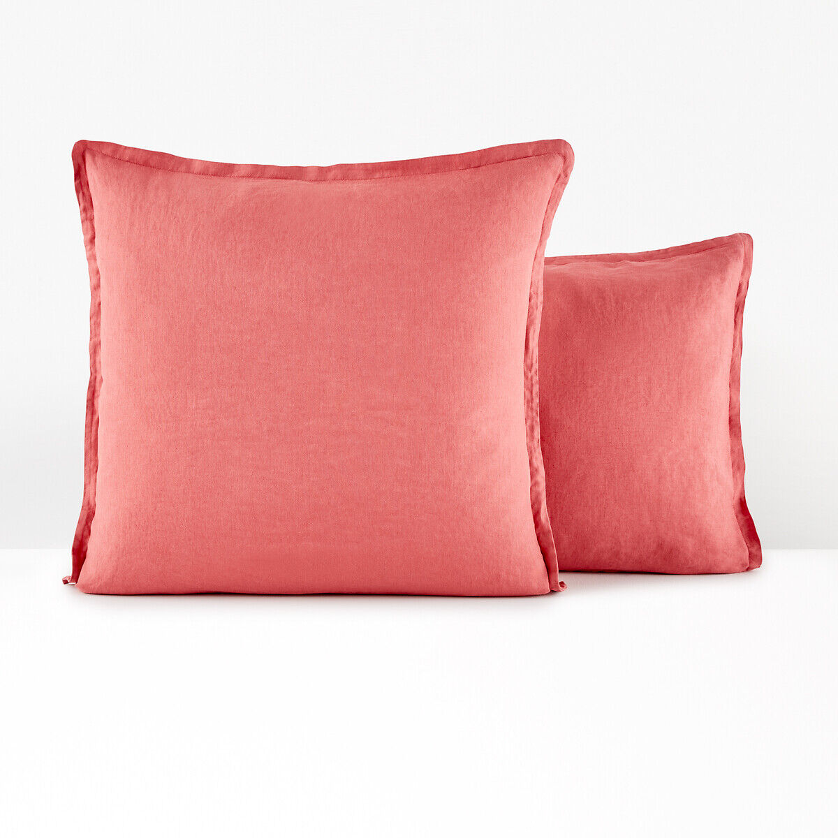 La Redoute Interieurs Fronha de almofada em linho lavado, Linot   rosa sombra