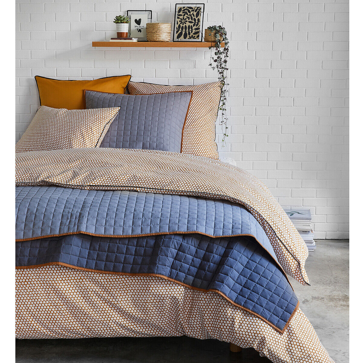 La Redoute Interieurs Fronha de almofada ou de travesseiro, Duo   Estampado Azul