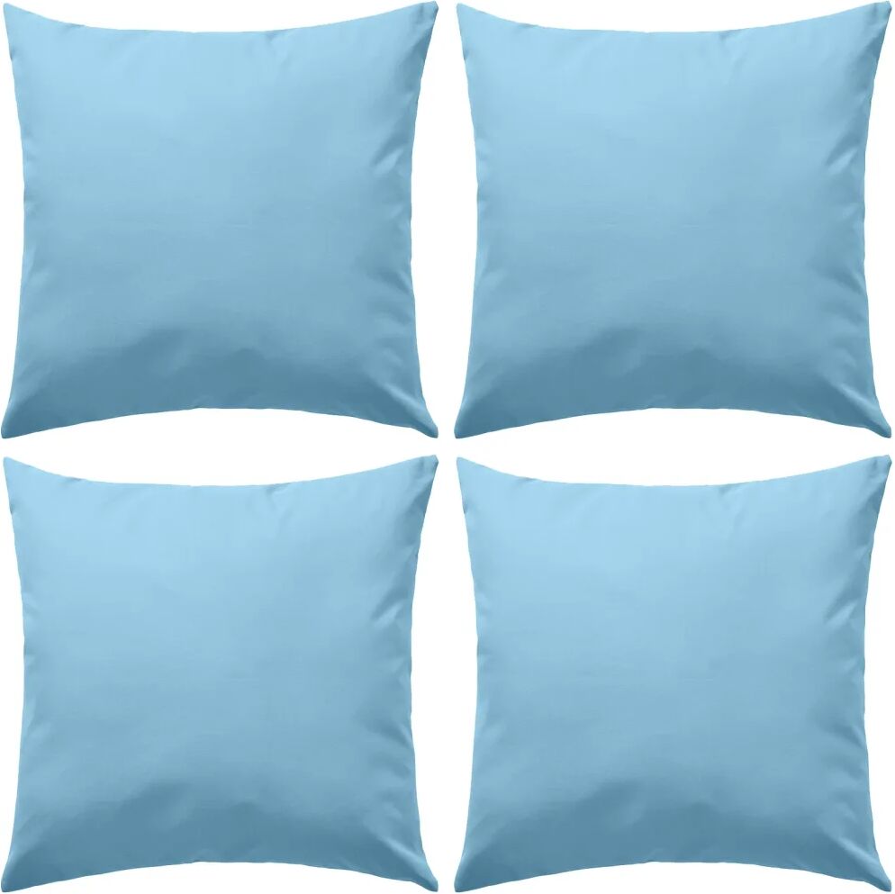 vidaXL Almofadas para exterior 4 pcs 45x45 cm azul claro