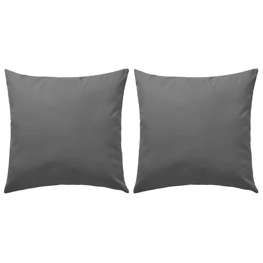 vidaXL Almofadas para exterior 2 pcs 45x45 cm cinzento