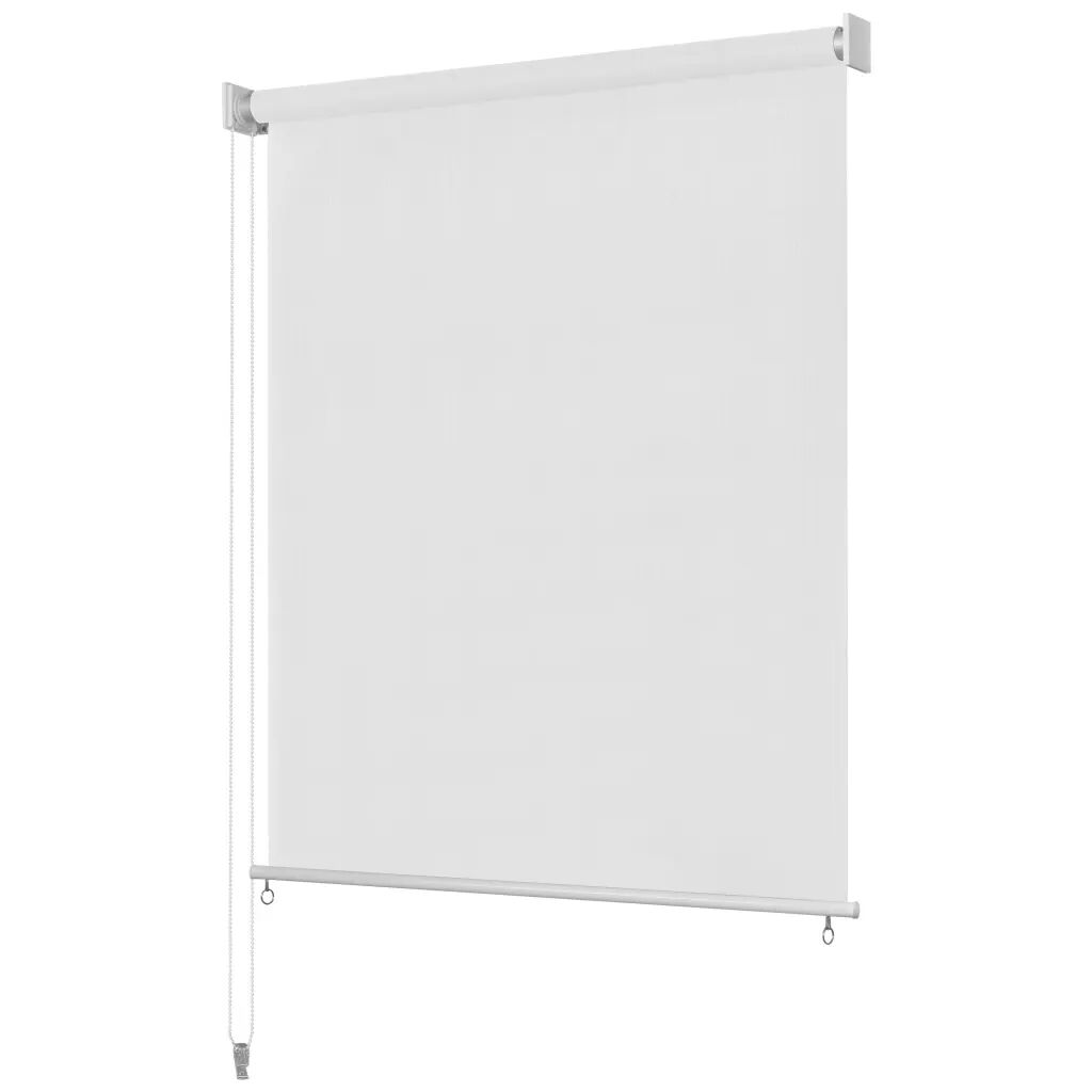 vidaXL Estore de rolo para exterior 180x230 cm branco