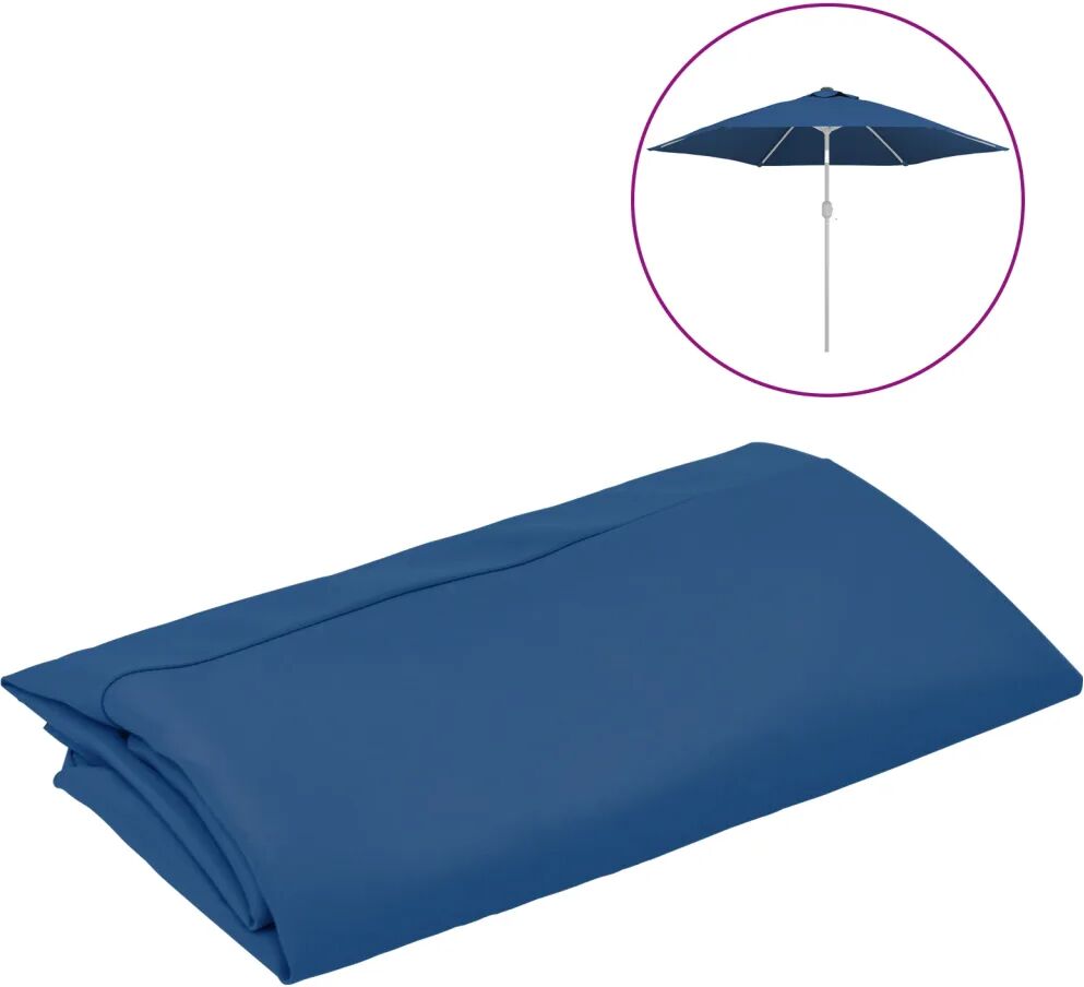 vidaXL Tecido substituição p/ guarda-sol 300 cm azul-ciano