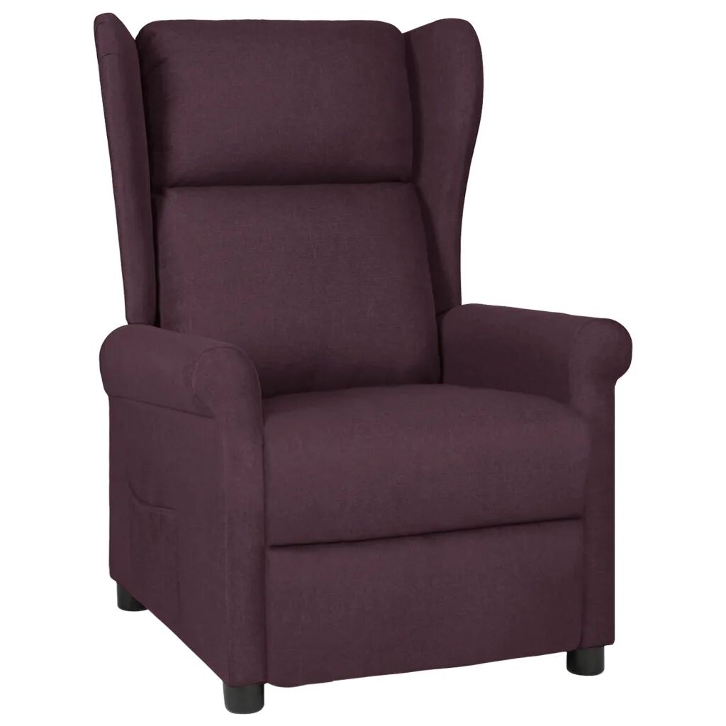 vidaXL Poltrona reclinável tecido roxo