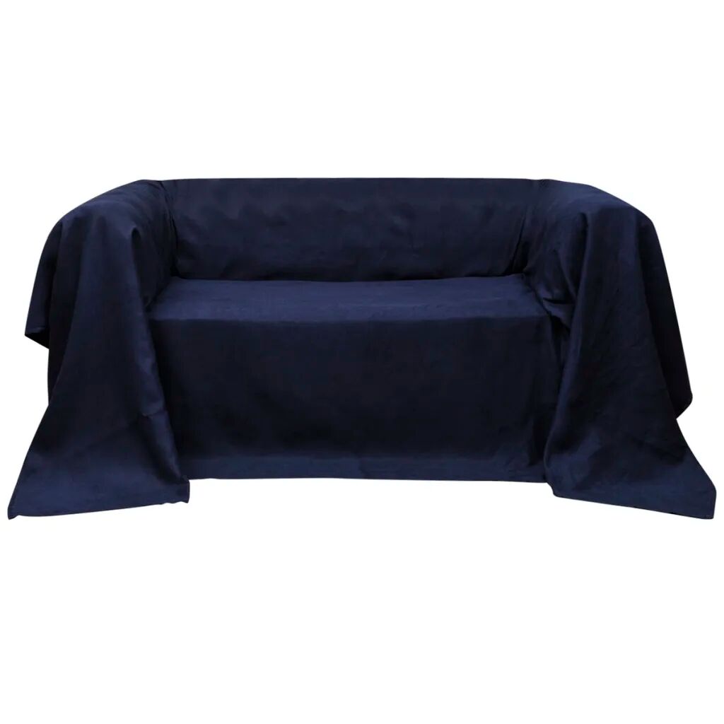 vidaXL Husă din velur micro-fibră pentru canapea, 140 x 210 cm, bleumarin