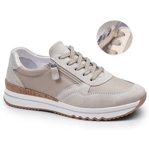 RESALE Minfot Alley Sneaker Stretch med dragkedja Beige 40