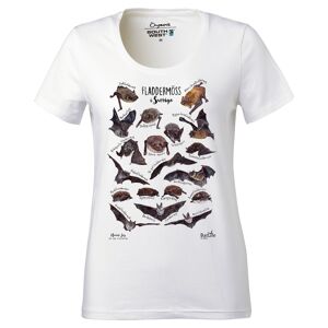 Ekologisk T-Shirt Stretch   Fladdermöss   BatLife SwedenXSVit Vit