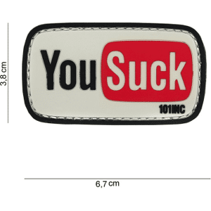 101 INC PVC Patch - You Suck (Färg: Vit/Svart)