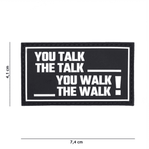 101 INC PVC Patch - You Talk The Talk (Färg: Svart)