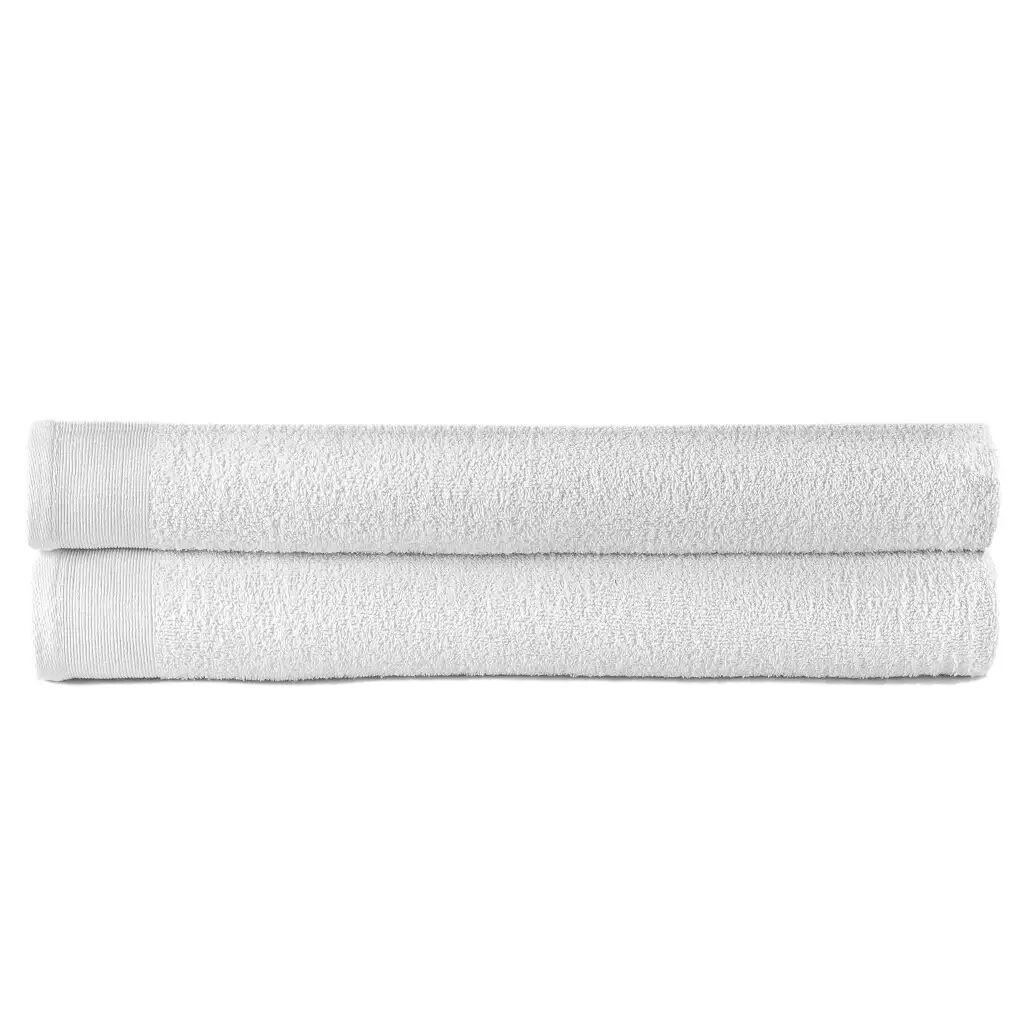 vidaXL Saunové uteráky 2 ks biele 80x200 cm bavlnené 450 g/m2
