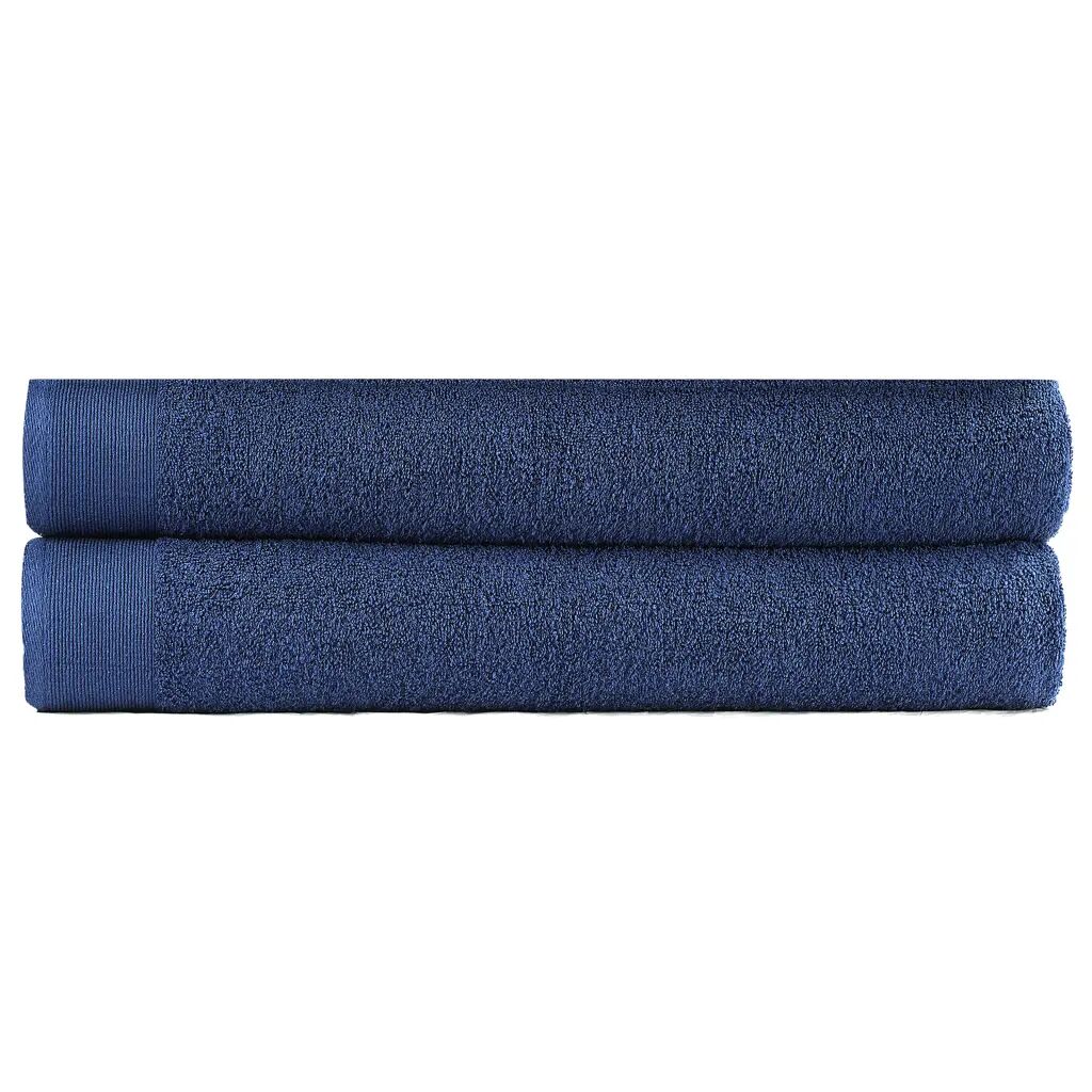 vidaXL 2-dielna sada kúpeľňových uterákov námornícka modrá 100x150 cm bavlnená 450 g/m2