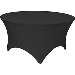Ebern Designs Ifiye Round Solid Colour Tablecloth black 76.0 W x 152.0 D cm
