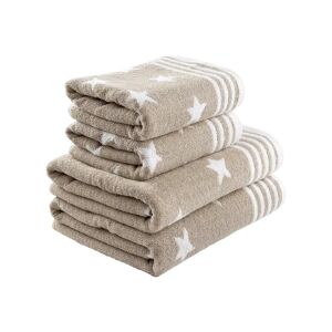 Ebern Designs Machesney Bath Towels gray/white/brown 70.0 W cm