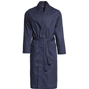 Revise RE-504 Elegant Men's Dressing Gown - Light and thin - 100% cotton– Darkblue C10 – 4XL