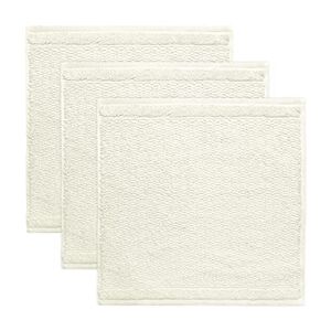 frottana Pearl soap cloth 30 x 30 cm made of 100% cotton, ivory 3er set