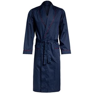 Revise RE-504 Elegant Men's Dressing Gown - Light and thin - 100% cotton– Darkblue C3 – 3XL