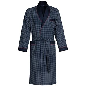 Revise RE-504 Elegant Men's Dressing Gown - Light and thin - 100% cotton– Darkblue C5 – XL