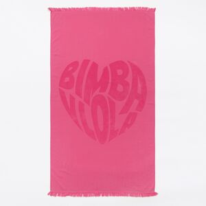 BIMBA Y LOLA Strawberry heart jacquard logo towel STRAWBERRY UN adult