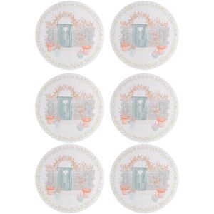 Denby Set Of 6 Walled Garden Round Placemats