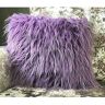 Cushion Mania (Purple, 21"x21" cushion cover) Cushion or Cover long Shaggy faux fur cushions