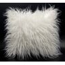 Cushion Mania (White, 21"x21" filled cushion) Cushion or Cover long Shaggy faux fur cushions