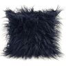 Cushion Mania (NAVY, 17"x17" filled cushion) Cushion or Cover long Shaggy faux fur cushions