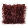 Cushion Mania (WINE, 17"x17" cushion cover) Cushion or Cover long Shaggy faux fur cushions