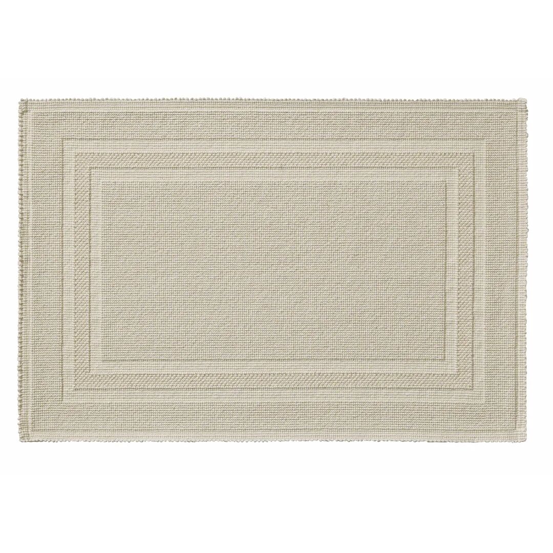 Photos - Towel RHOMTUFT Grace Bath Mat white/brown 2.2 H x 70.0 W cm
