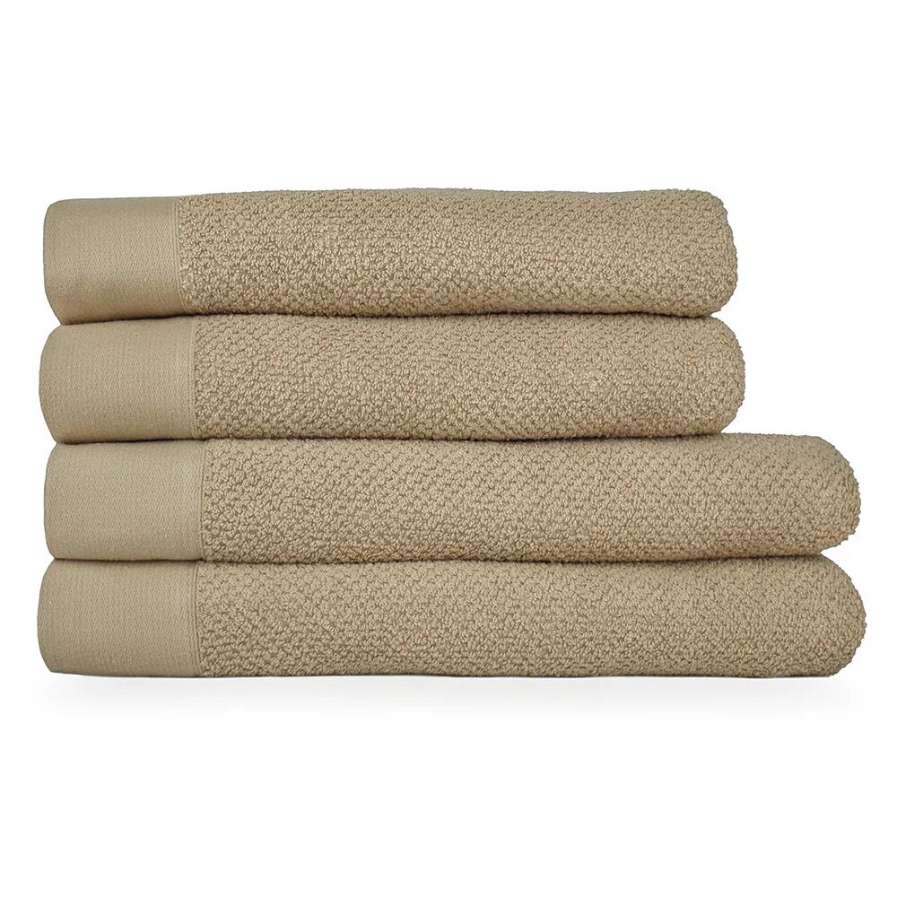 Photos - Towel Make It A Home Textured 4 Piece Multi-Size Bale brown 70.0 W cm
