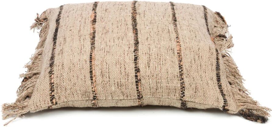 BazarBizar Cream Oh Em Gee Cotton Cushion - Beige Black / 40cm x 40cm