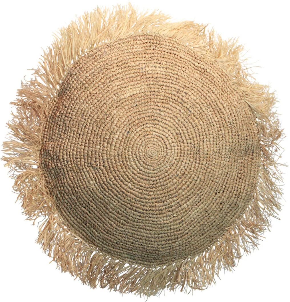 BazarBizar Raffia Cushion Round - 60x60