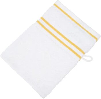 Rio Wash Mitt (Set of 4)  Colour: White base/Sun  - Size: 5cm H X 17cm W X 17cm D