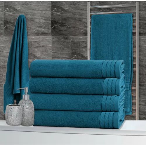 Symple Stuff Boston Bath Towel Symple Stuff Colour: Teal  - Size: 155cm H X 170cm W X 120cm D
