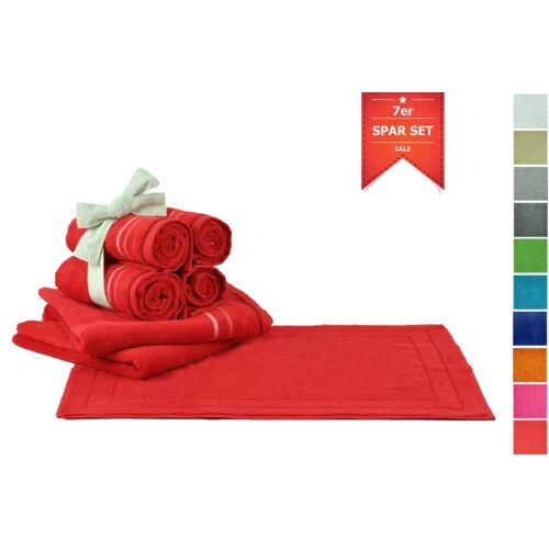 17 Stories Kissaki Towel Set 17 Stories Colour: Red  - Size: