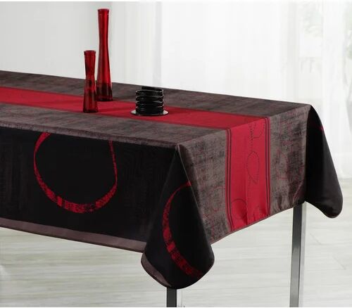 Latitude Run Terenig Burdeos Tablecloth Latitude Run Colour: Dark Brown/Red, Size: 150cm W x 300cm L  - Size: Large