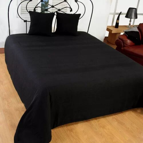 17 Stories Indian Classic Rib Bedspread 17 Stories Size: 250cm x 380cm, Colour: Black  - Size: Small