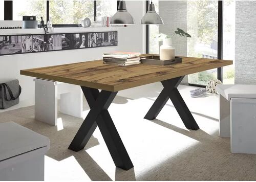 17 Stories Annawan Tabletop 17 Stories Colour: Plank oak, Size: 200cm L x 100cm W  - Size: Large