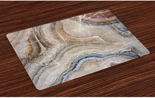 17 Stories Ameliagrace Marble Surreal Onyx Surface Placemat (Set of 4) 17 Stories  - Size: Runner 62 x 240cm