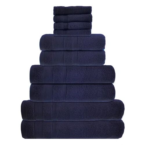 17 Stories Baljiwan 10 Piece Chemical-Free and Sustainable Quick Dry Multi-Size Bale 17 Stories Colour: Navy 60cm H x 90cm W x 2cm D