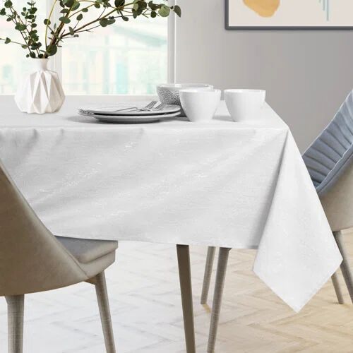 Brayden Studio Arkose Lotus Effect Tablecloth Brayden Studio Colour: White, Size: 150cm W x 500cm L  - Size: Large