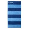 Seaside Beach Towel, Reversible Stripe Cool Blue, Cotton L.L.Bean