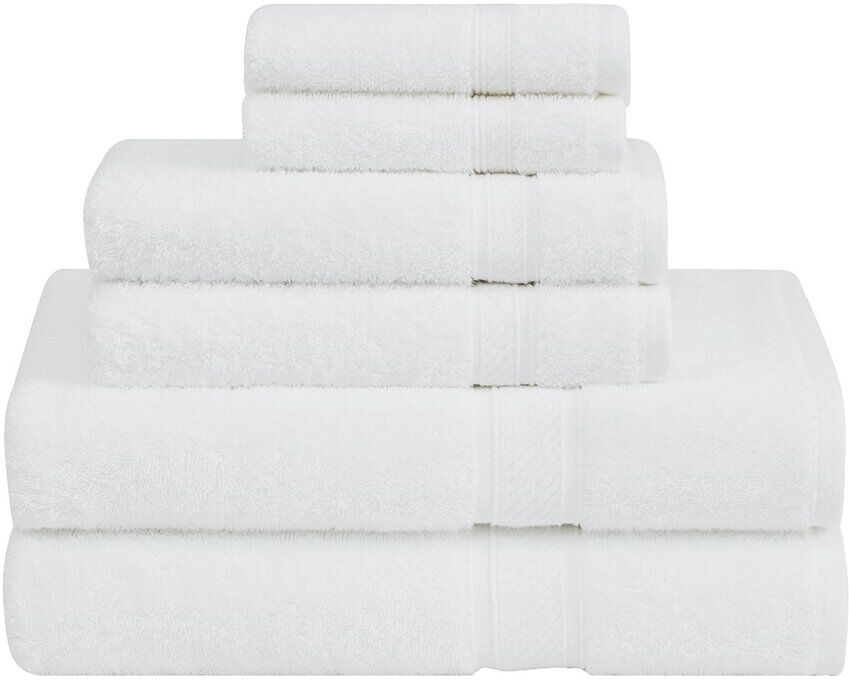 Rwb Fields Americana 6 Piece Towel Set White bath