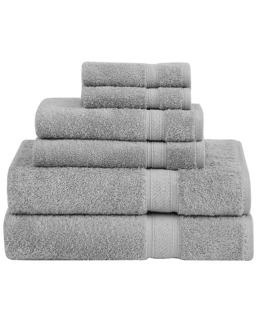 Rwb Fields Americana Grey 6 Piece Towel Set Grey bath