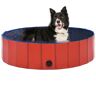 vidaXL Hundepool Faltbar Rot 120 x 30 cm PVC