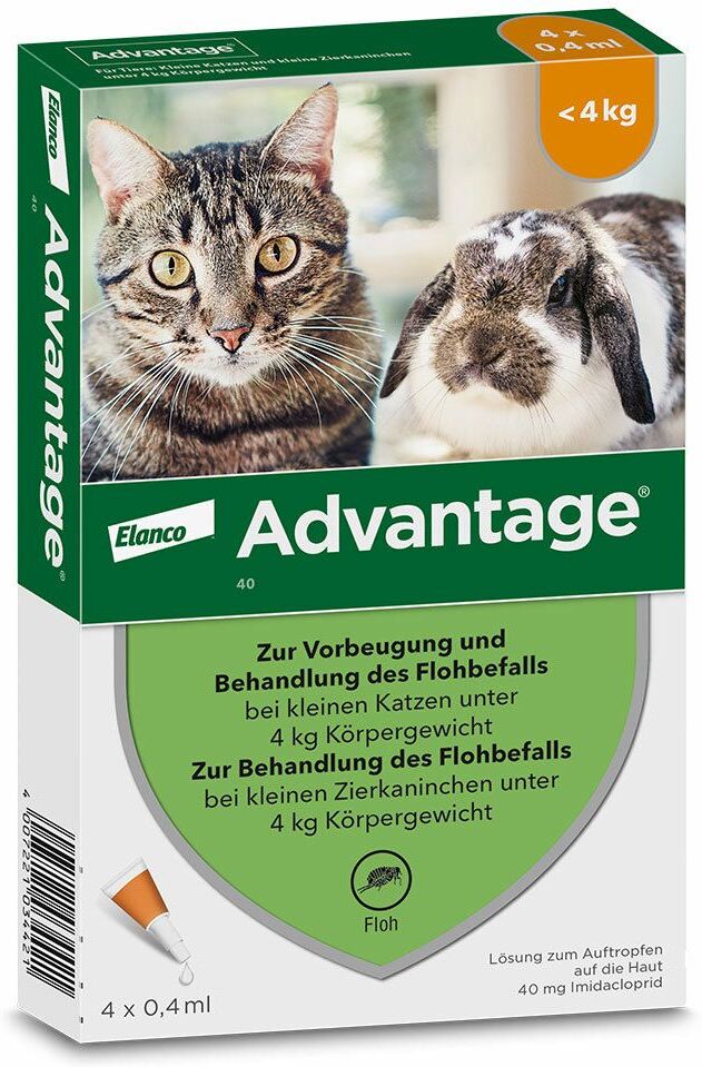 advantage® für kleine Katzen bis 4 kg 4 St Einzeldosispipetten